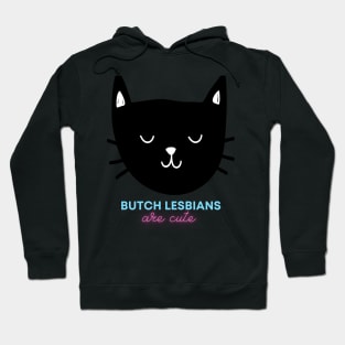 Butch lesbian cute cat Hoodie